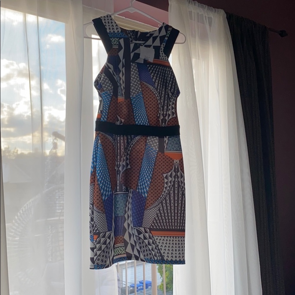 Top shop bodycon geometric cocktail dress